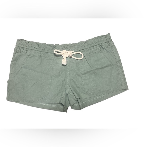 Roxy Oceanside Olive Shorts Size Medium - Picture 1 of 7